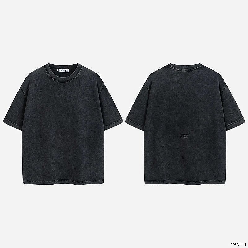 Acne Studios 2090-80 Black Style Ac908040 Stockholm Logo T-Shirt Modern Fit