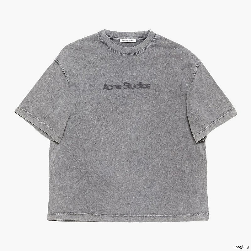 Acne Studios 2090-80 Gray Style Ac908028 Stockholm Logo T-Shirt Fan Wear