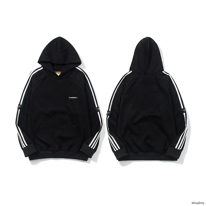Adidas classic three - stripe black sweatshirt