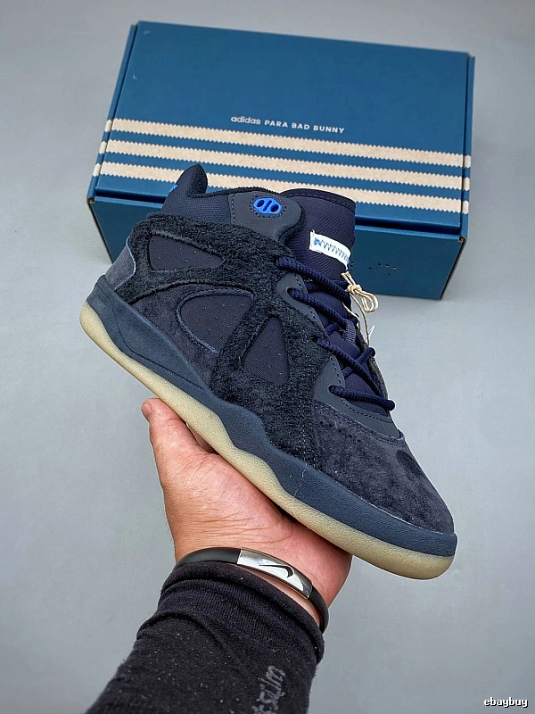 Adidas Dark Navy Collaborative Low-Top Sneakers and Tonal Branding