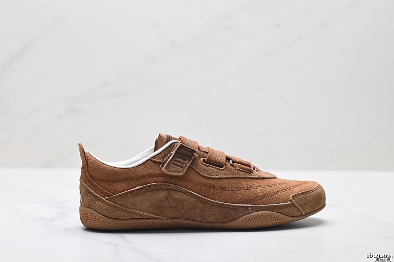 Adidas retro-style brown sports shoes