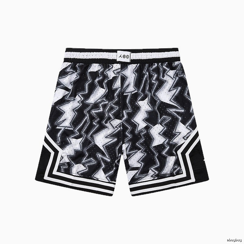 AJ Lightning series black and white shorts