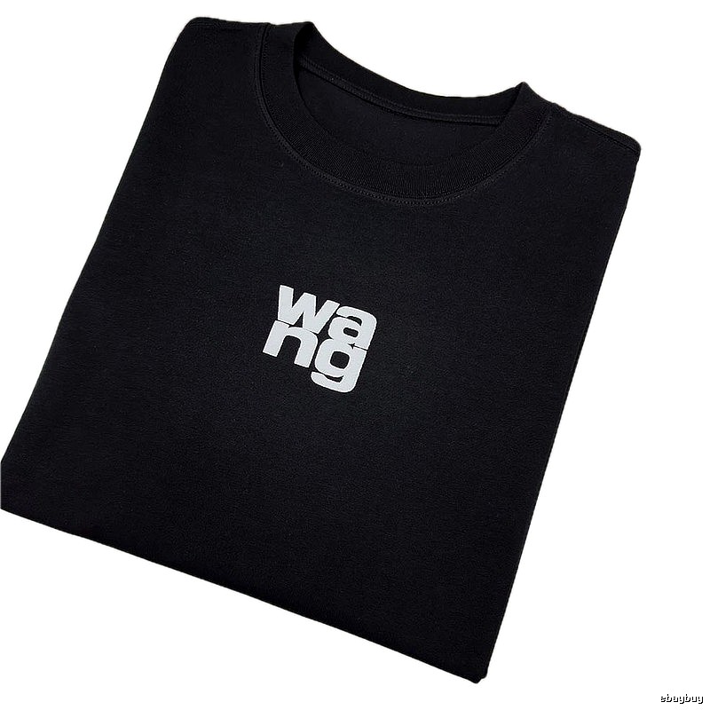 Alexander Wang Logo Street Style Black T-shirt