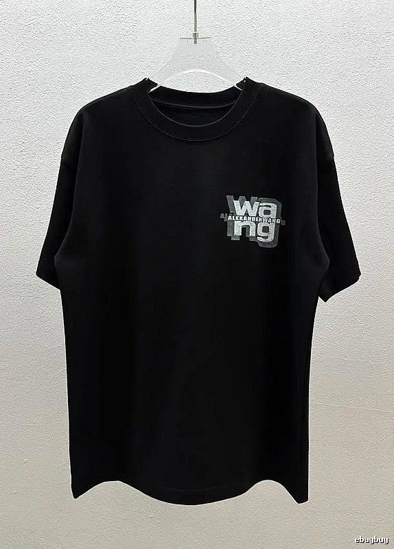 Alexander Wang Printed Street Style Black T-Shirt