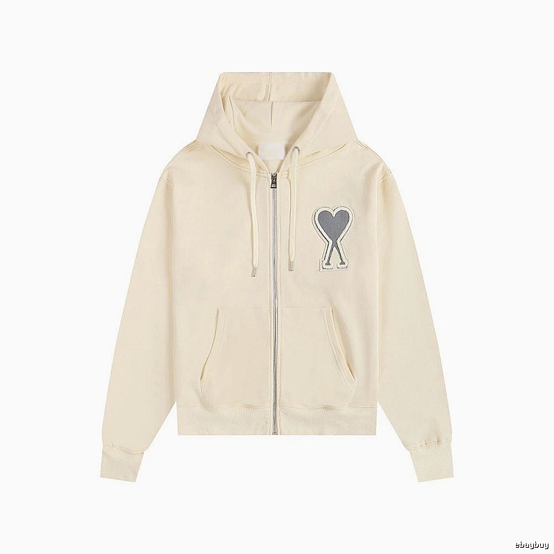 AMI Love Embroidered Cream Sweatshirt