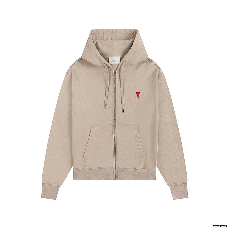 AMI Love Minimalist Style Beige Cardigan