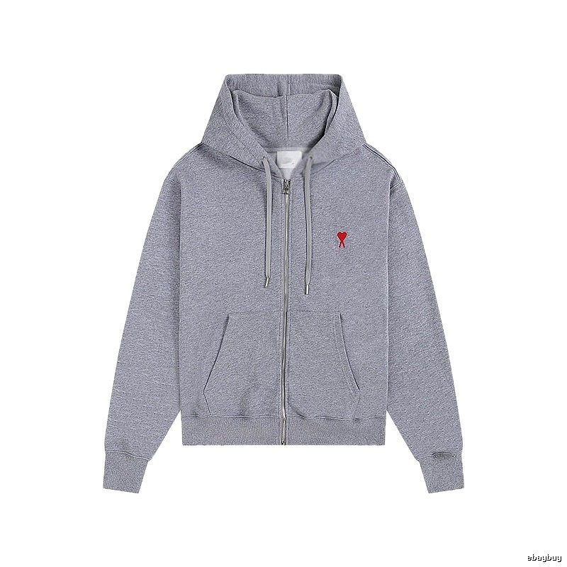Ami Love Series Trendy Brand Grey Hoodie