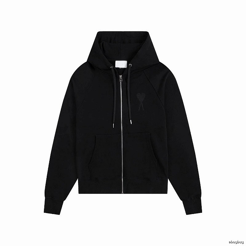 AMI Love Simple Style Black Hoodie