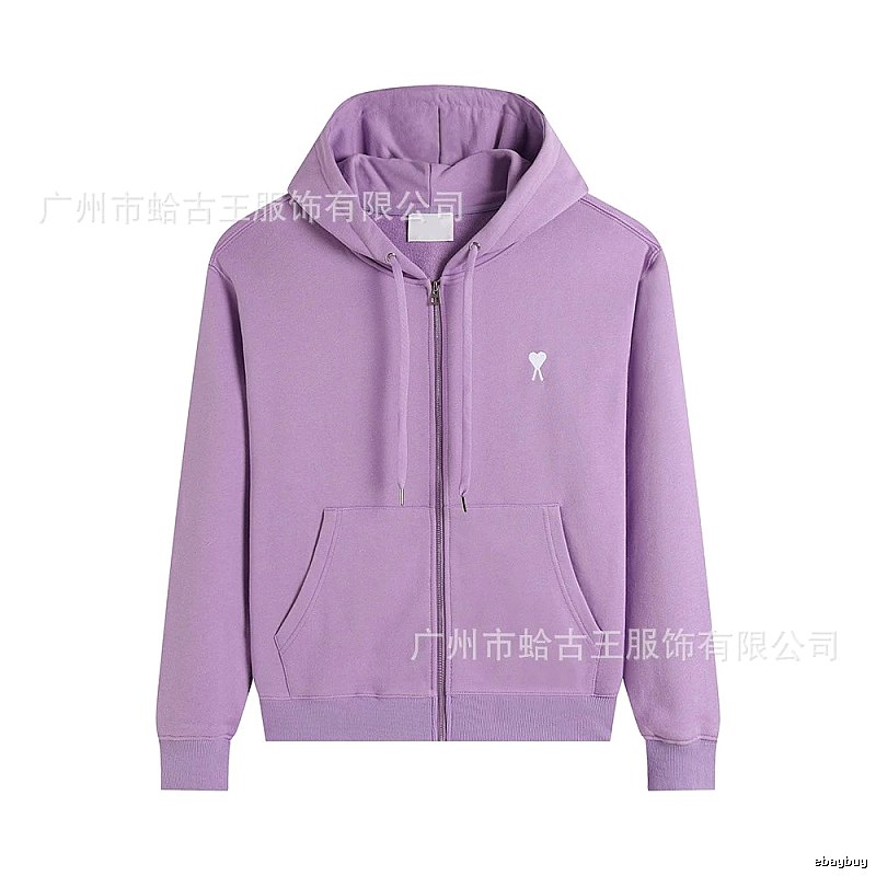 AMI Love Simple Style Purple Hoodie