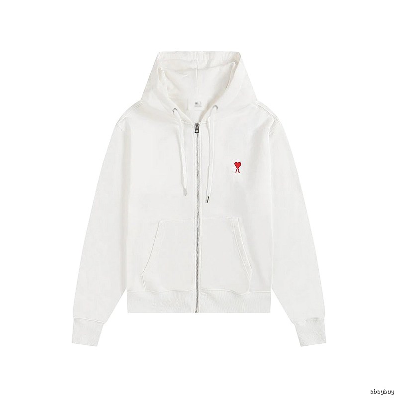 AMI Love Simple Style White Sweatshirt