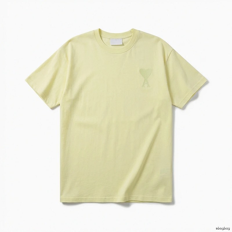 AMI Love Simple Style Yellow T-shirt