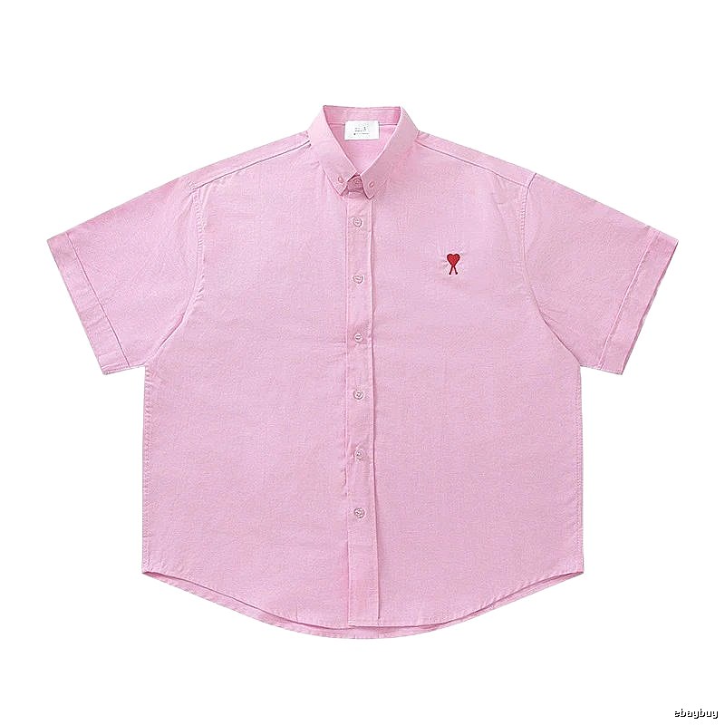 AMI series minimalist style pink shirt
