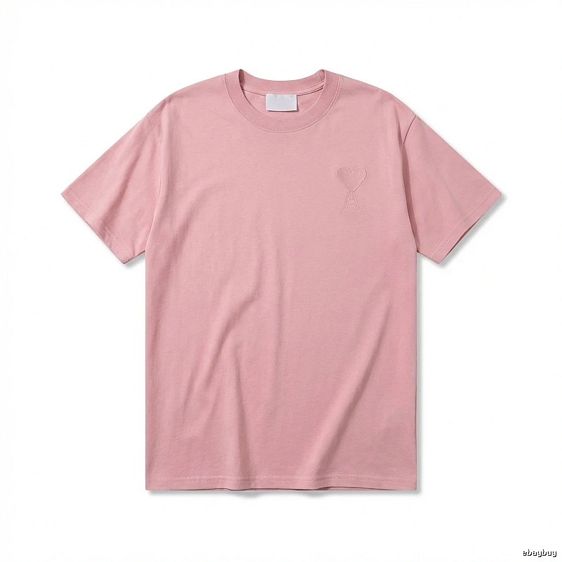 AMI simple and elegant pink T-shirt