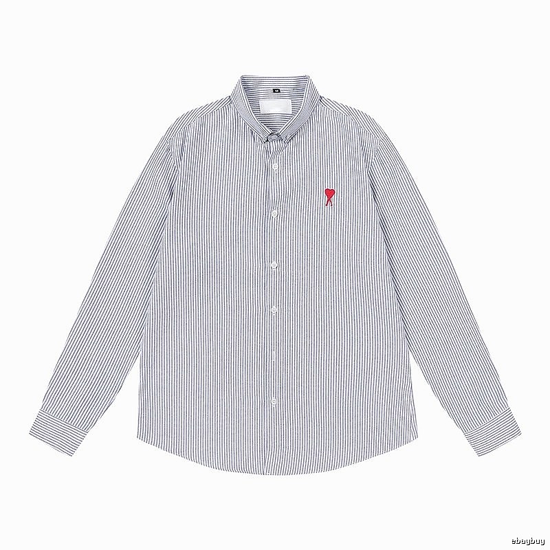Ami striped minimalist style shirt