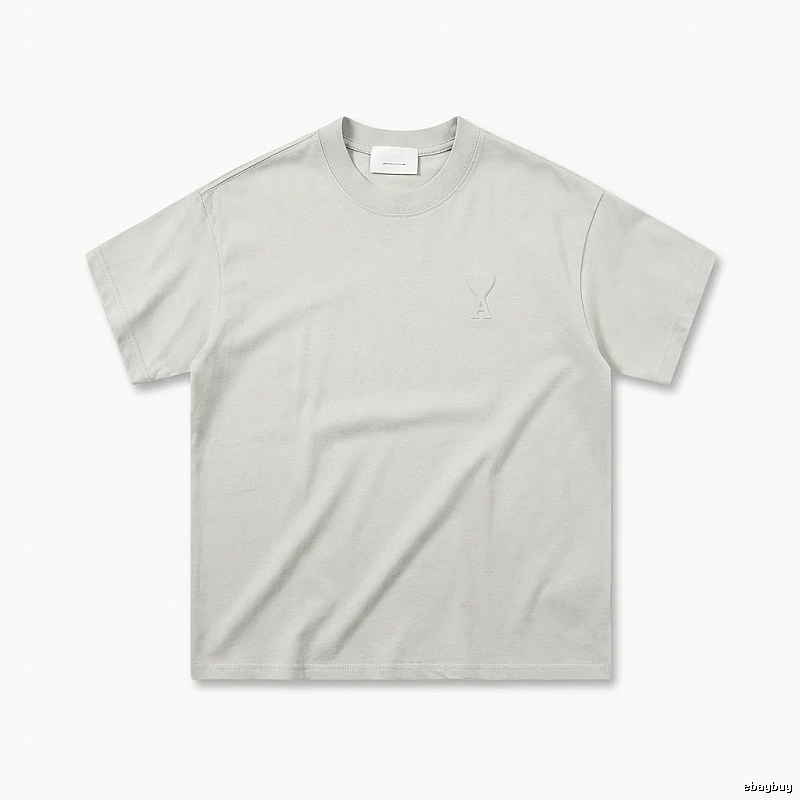 AMI Three-dimensional LOGO Simple White T-shirt