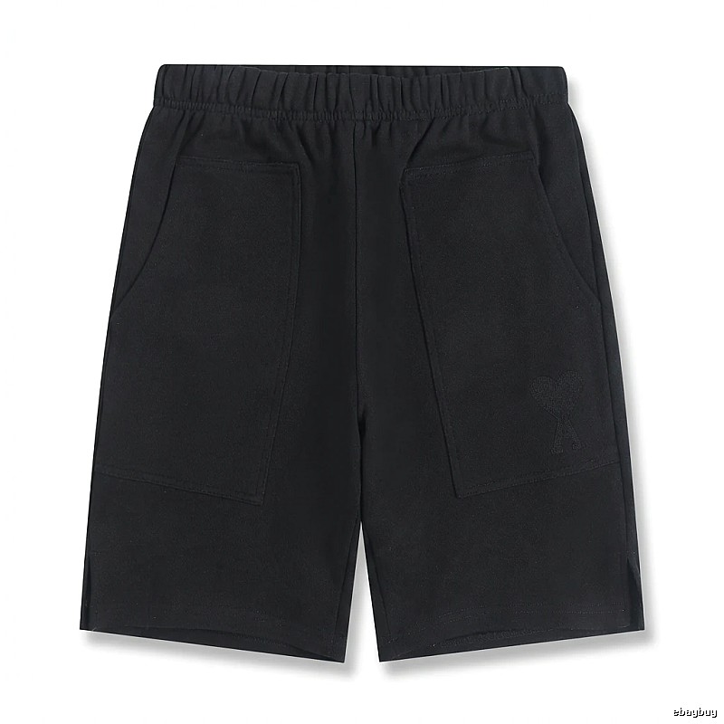 AMI Workwear Style Black Shorts