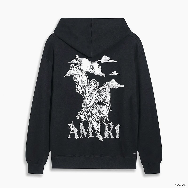 AMIRI Black Sweatshirt with Angel Print