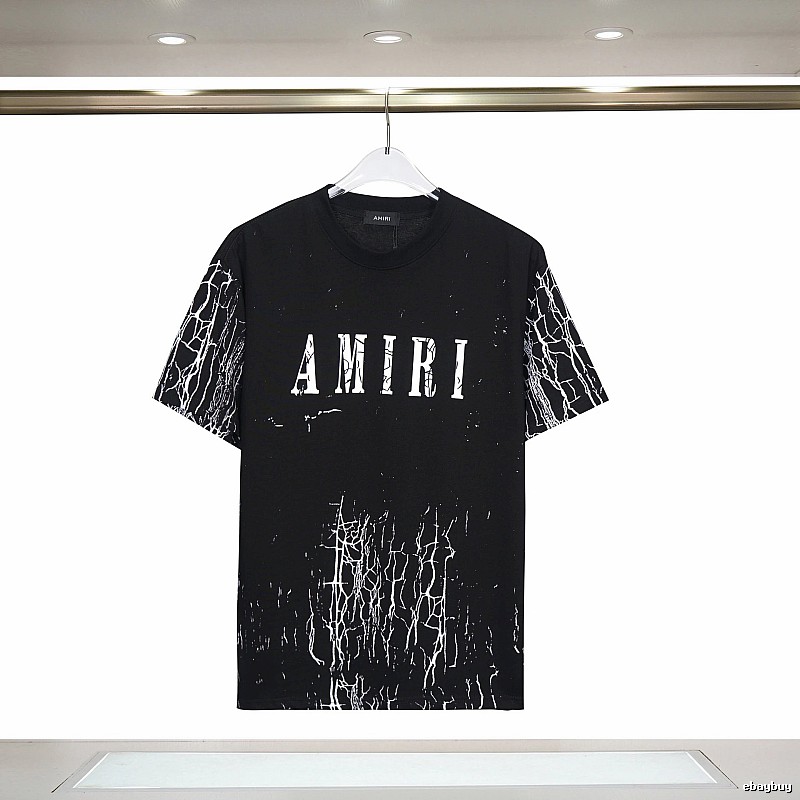 Amiri Classic Graphic T-shirt White Blue Amiri with Travel-Friendly Style
