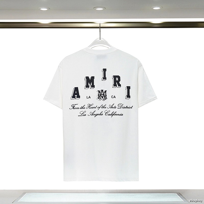 Amiri Daily Graphic T-shirt White Blue Amiri with Visual Detail