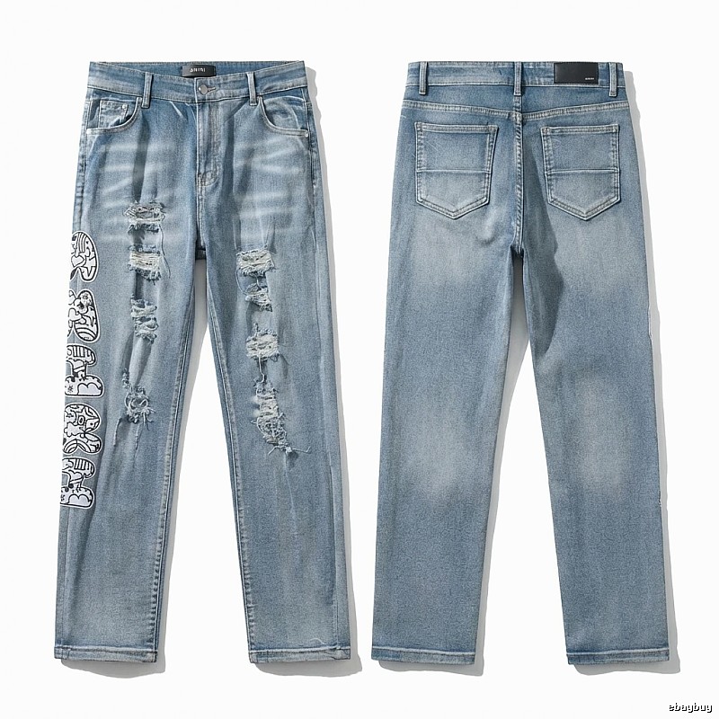 AMIRI Graffiti Ripped Jeans