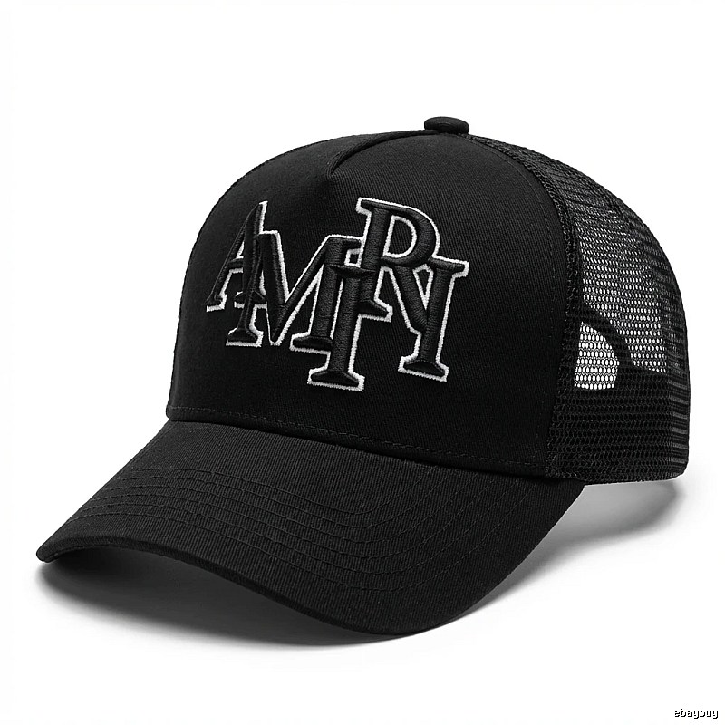 AMIRI letter-style black cap