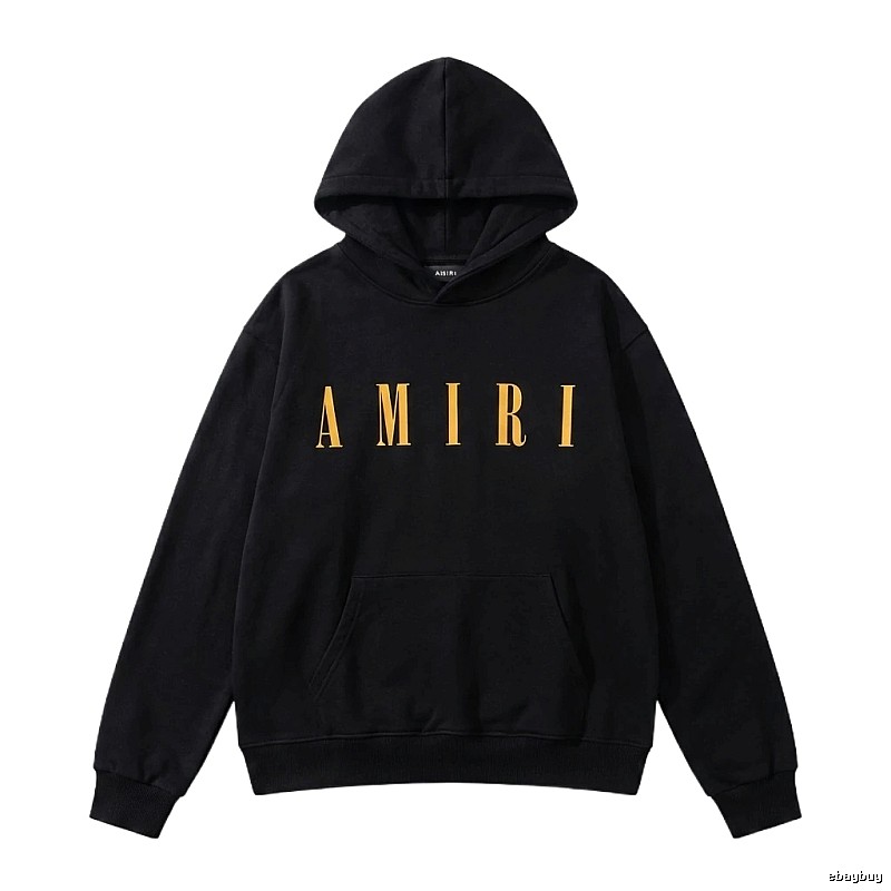 AMIRI letter-style black hoodie