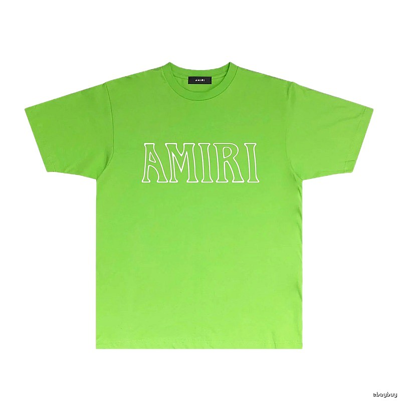 AMIRI Letter Style Fluorescent Green T-Shirt