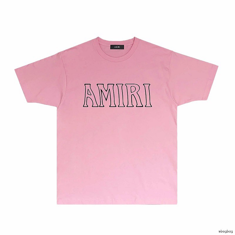AMIRI minimalist style pink T-shirt