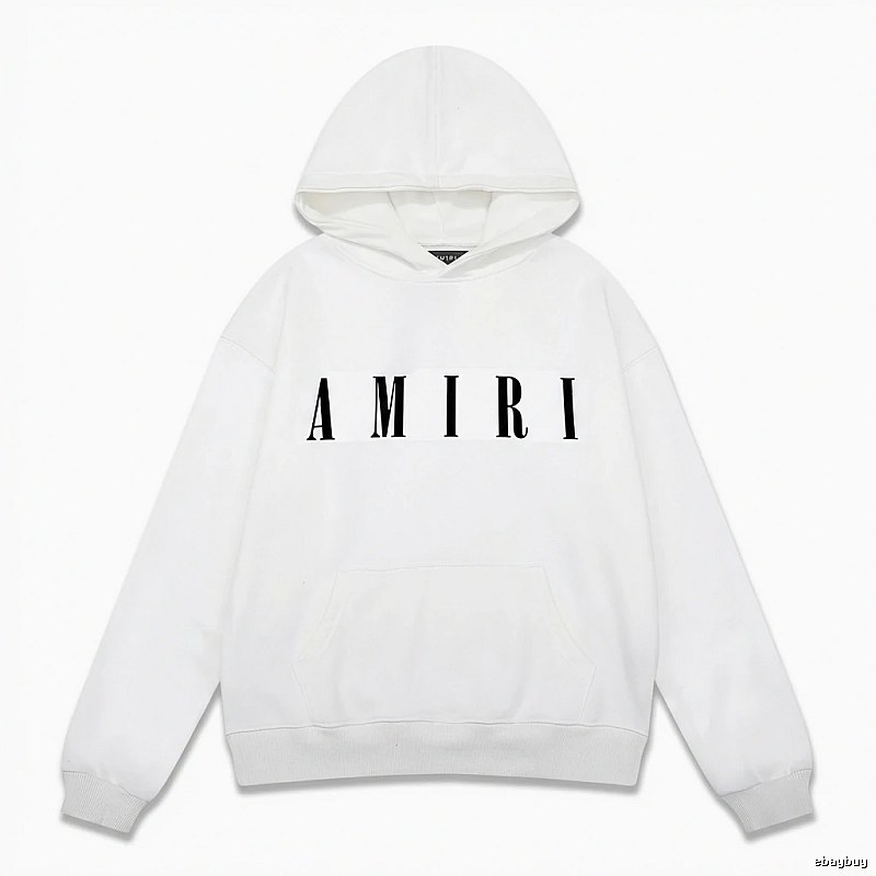 AMIRI minimalist style white hoodie