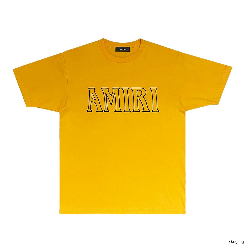 AMIRI minimalist style yellow T-shirt