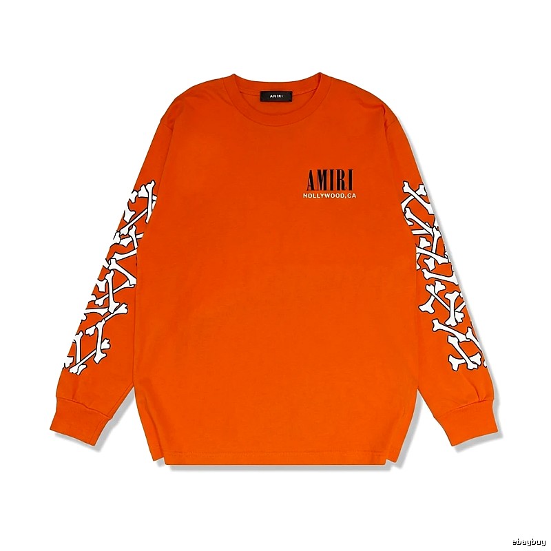 AMIRI orange sweatshirt with skull pattern