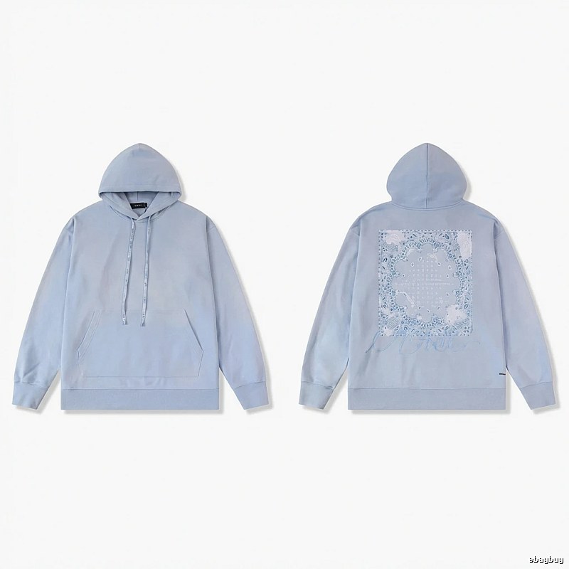 AMIRI Paisley Casual Light Blue Sweatshirt