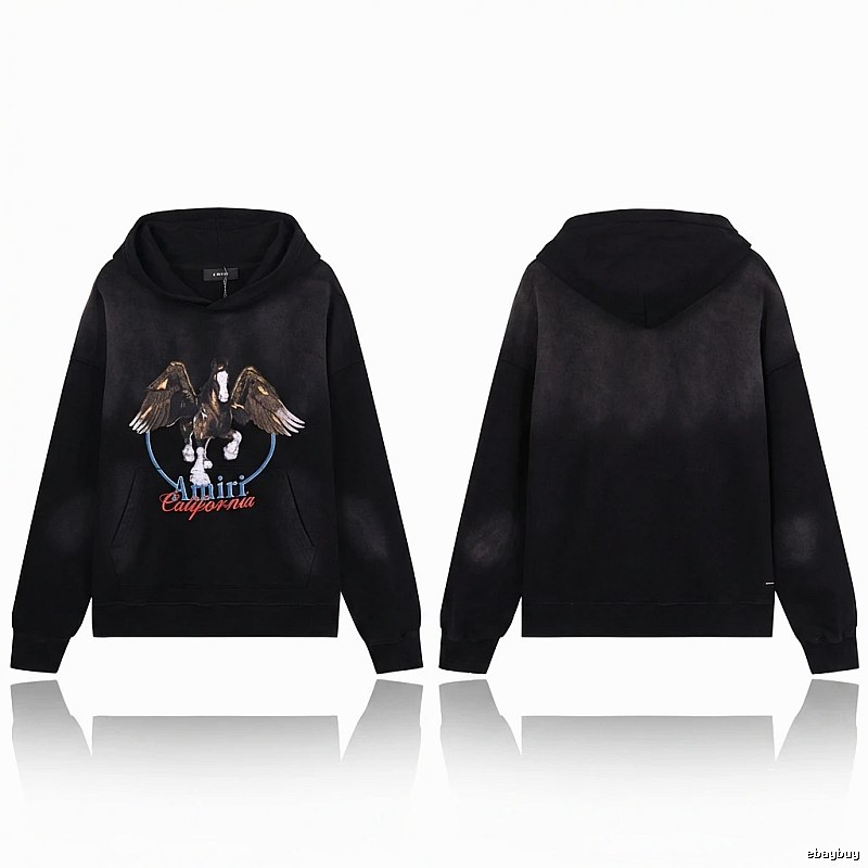 AMIRI Pegasus Retro Black Hoodie
