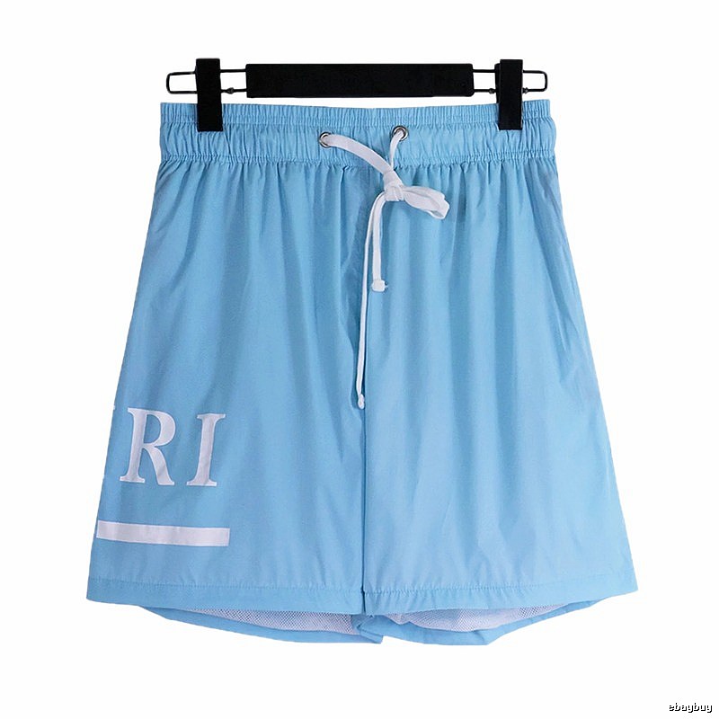 AMIRI Print Collection Street Style Light Blue Shorts
