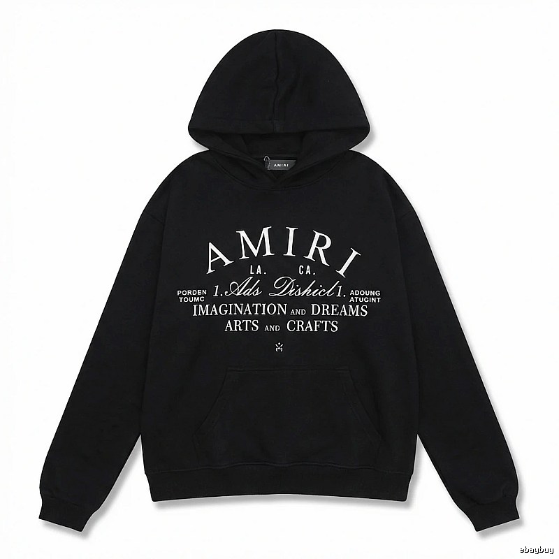 AMIRI retro-style black hoodie