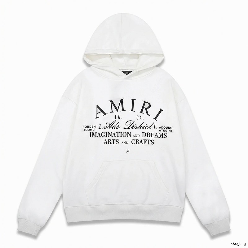 AMIRI retro-style white hoodie