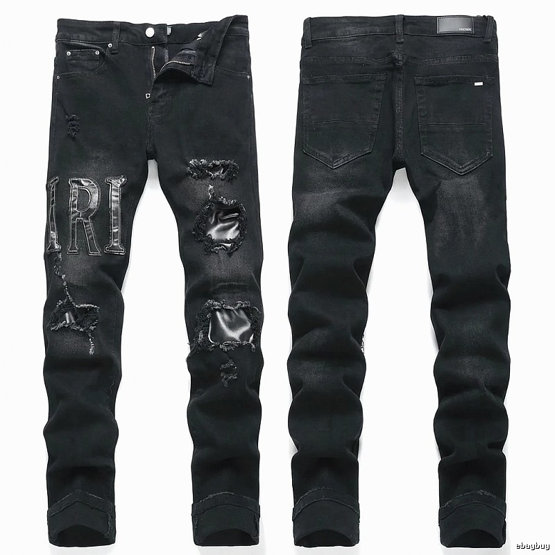 AMIRI Ripped Trendy Cool Black Pants