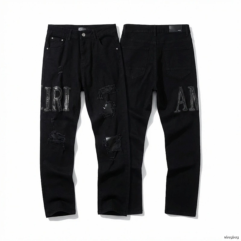 AMIRI Trendy Black Jeans with Holes