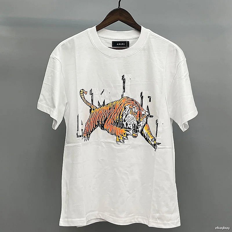 Amiri White Records Graphic T-Shirt Modern Fit