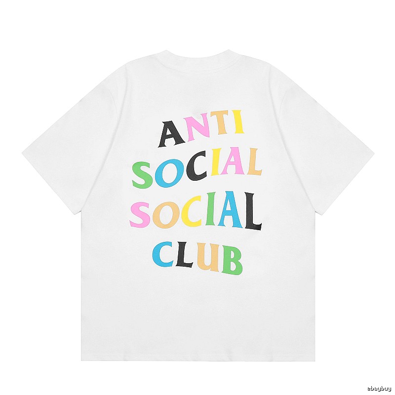 Anti Social Social Club Streetwear Logo T-shirt Black Orange Anti with Logo Accent