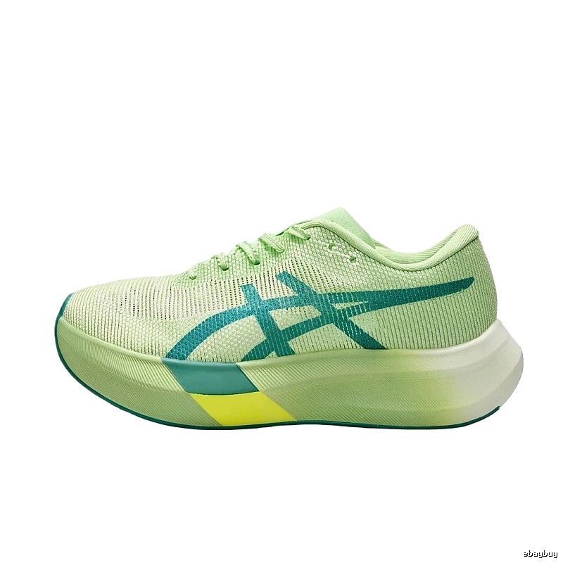 ASICS fluorescent green running shoes
