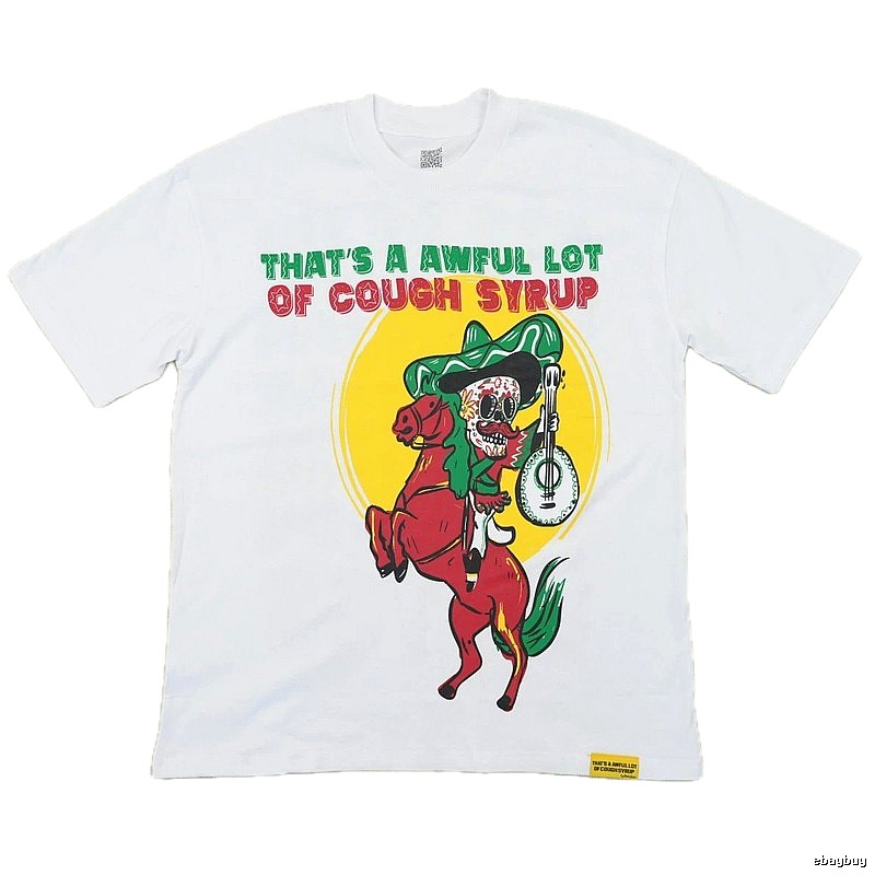 Awful Lot Mexican Skull Print Street Style White T-shirt