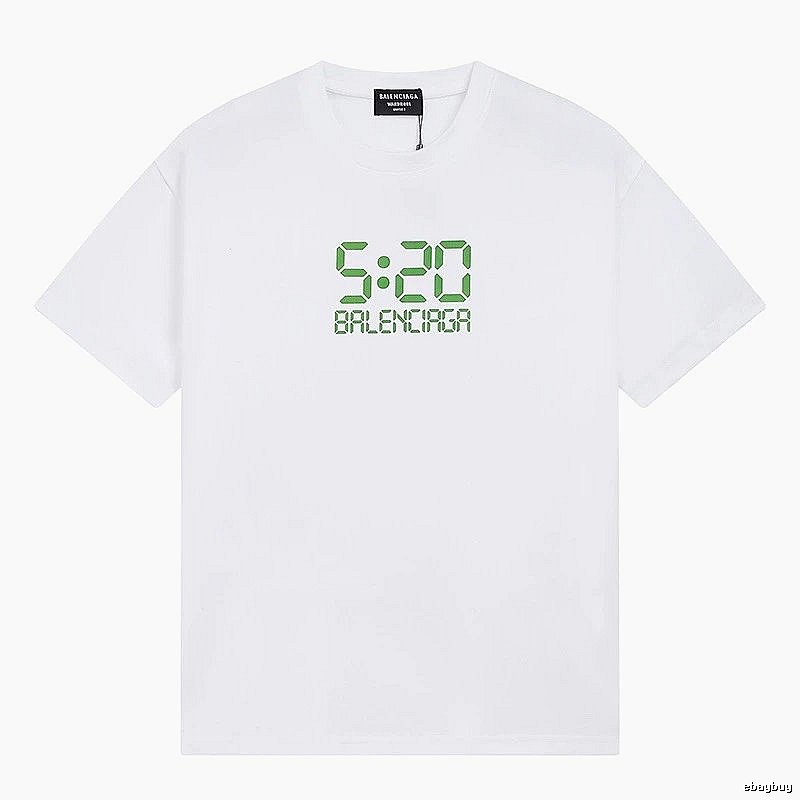 Balenciaga 5:20 Printed Trendy White T-Shirt