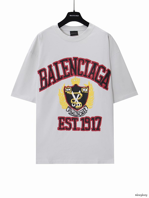Balenciaga Badge Style White T-shirt