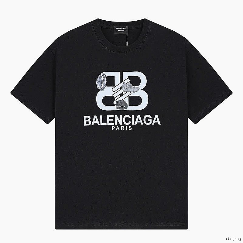 Balenciaga BB Print Short-sleeve Shirt