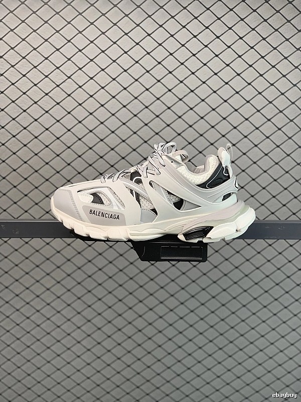 Balenciaga Chunky Runners with Layered Mesh Upper in White and Black