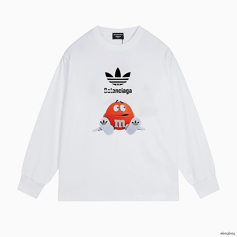 Balenciaga Co-branded Cartoon White Sweatshirt