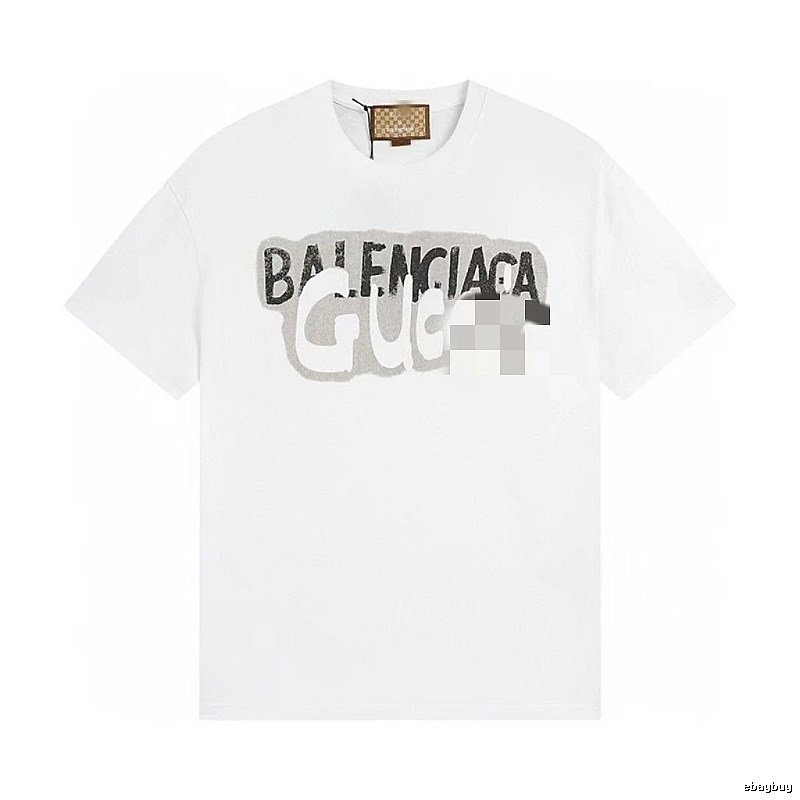 Balenciaga Co-branded Graffiti-style White T-Shirt