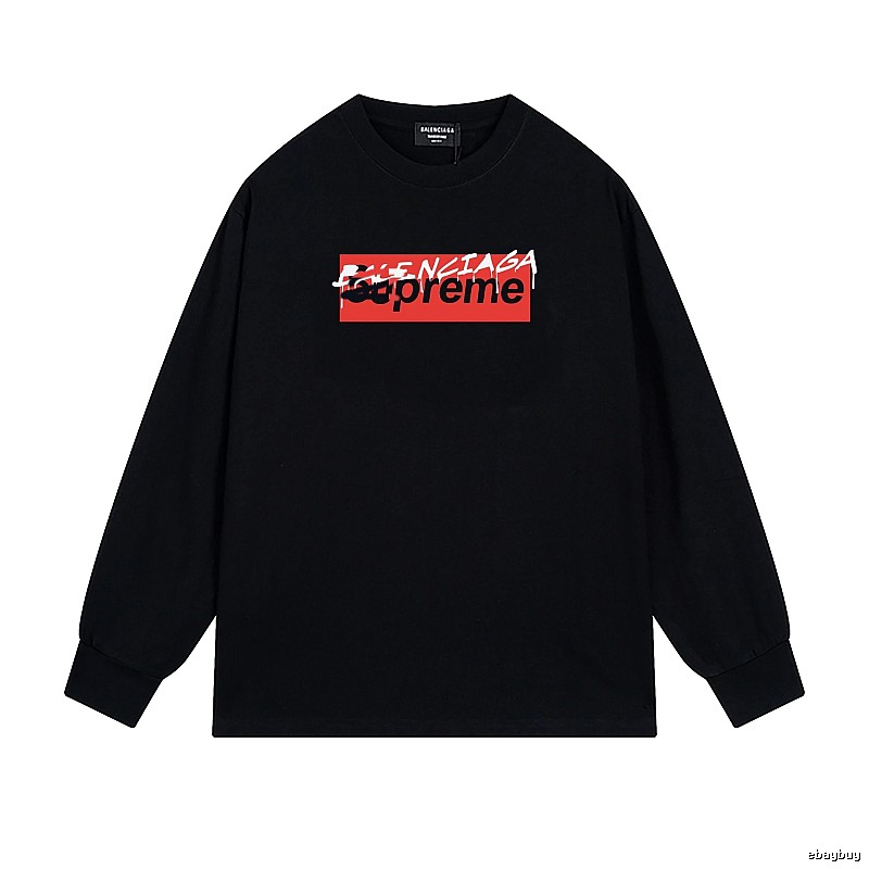 Balenciaga Co-branded Trendy Cool Black Sweatshirt