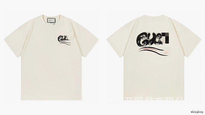 Balenciaga Graffiti Street Style Off-White Short-Sleeve T-Shirt